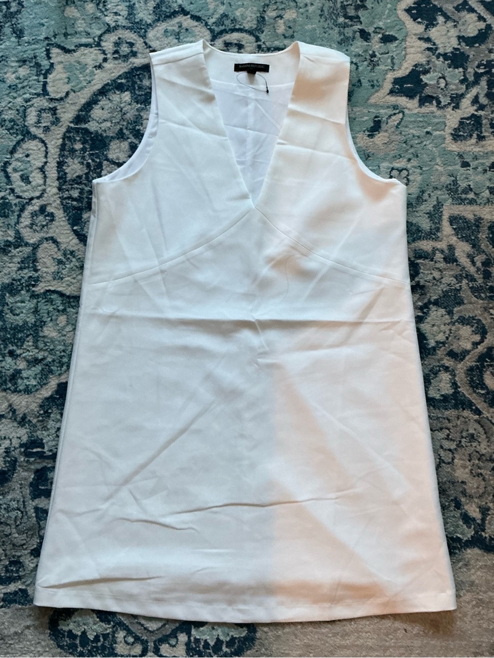 Banana Republic Factory white sleeveless dress. Size 12. NWOT.